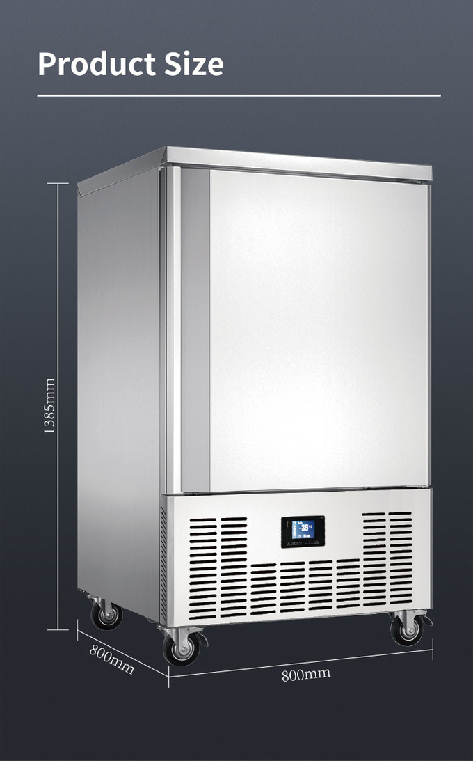 冷凍機械の速い凍結のために小さい10の皿の送風のフリーザーのスリラーの空冷 9