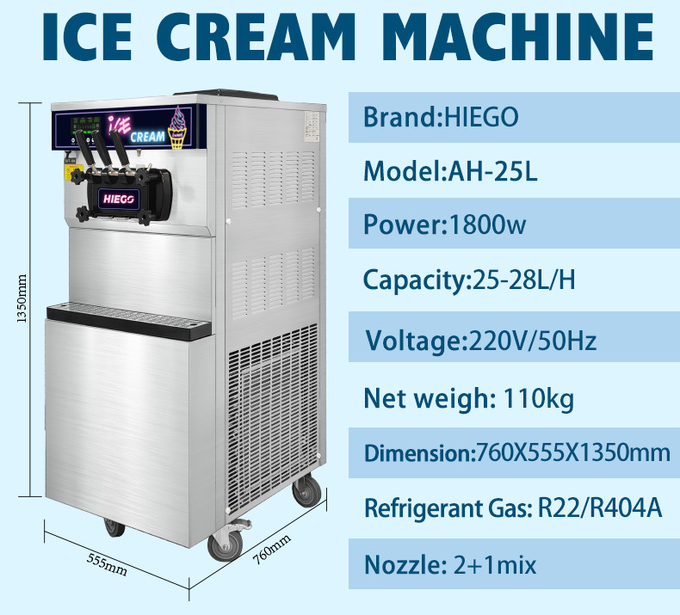 移動式Gelatoメーカーの商業36lホテルの商業アイス クリーム機械 6