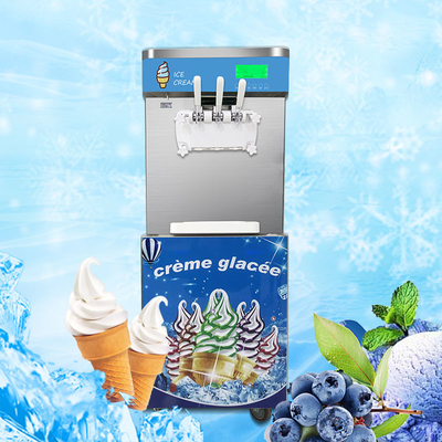 25-28L/H柔らかいサーブのアイス クリーム機械3味メーカー機械