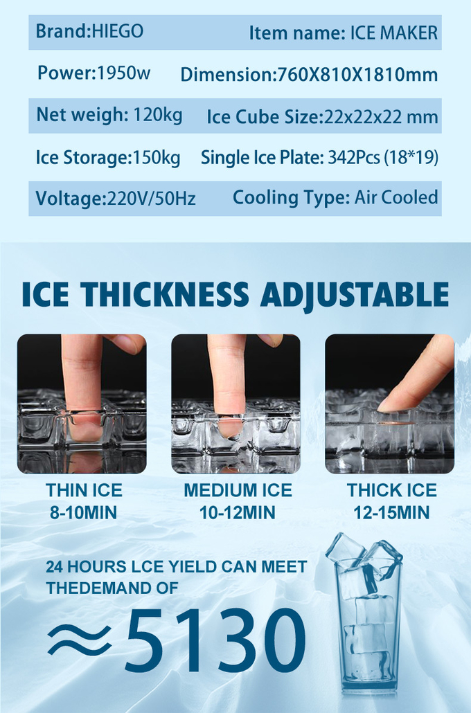 R404aの自動製氷機の大容量850Ibs商業アイス・キューブ メーカー 7