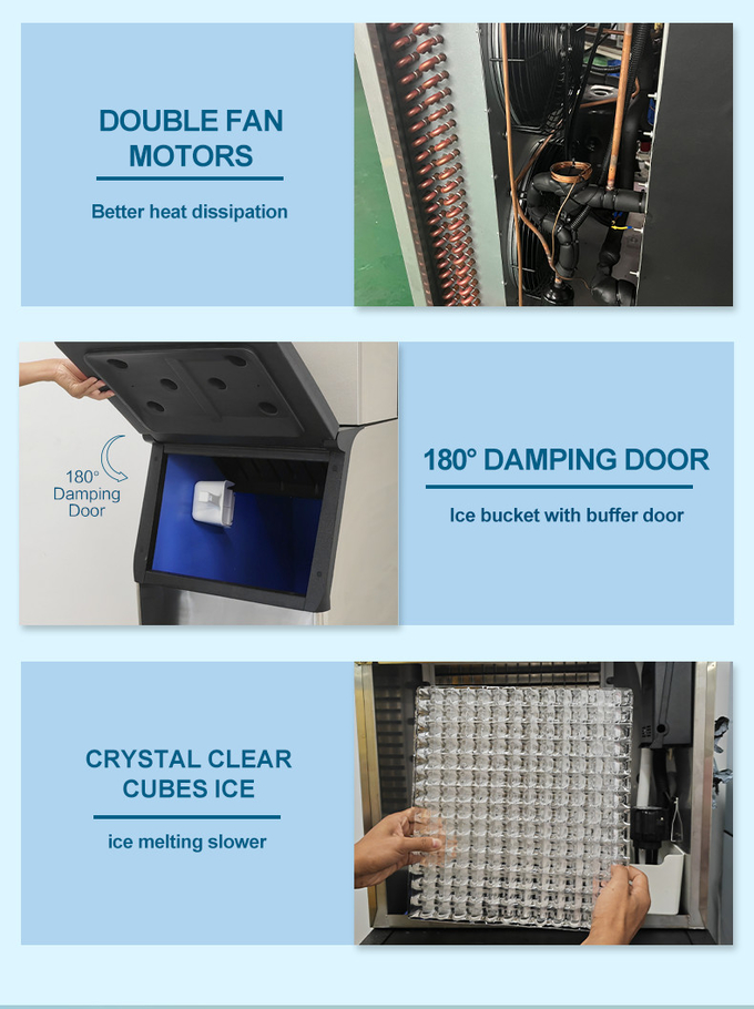 日の産業のための自動製氷機の立方体の氷メーカーごとの220V 200KG 6