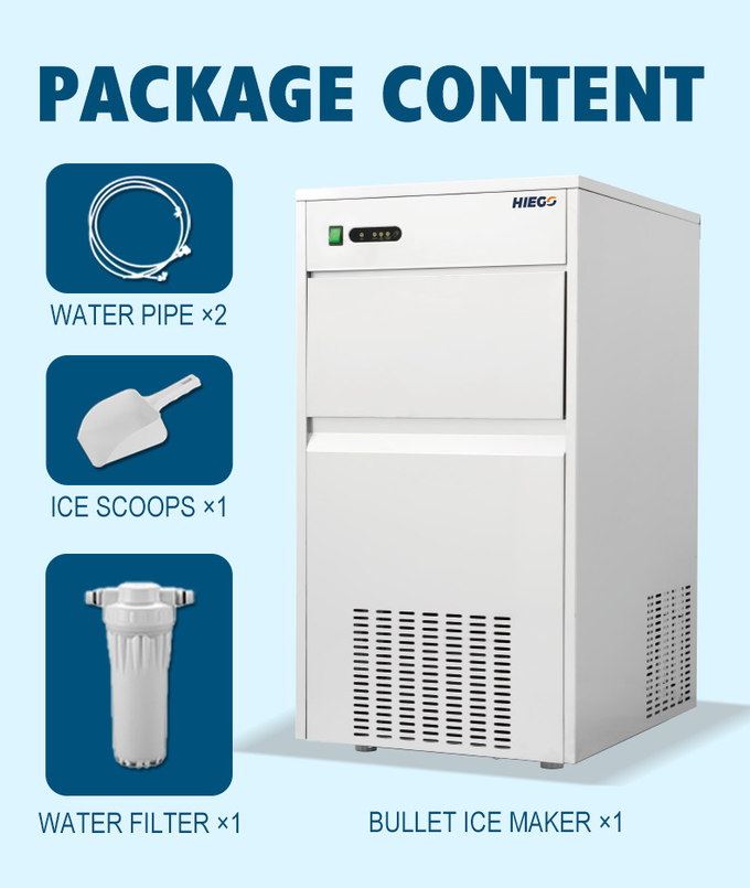 50kgの台所製氷機の商業携帯用餌の製氷機R134a 9