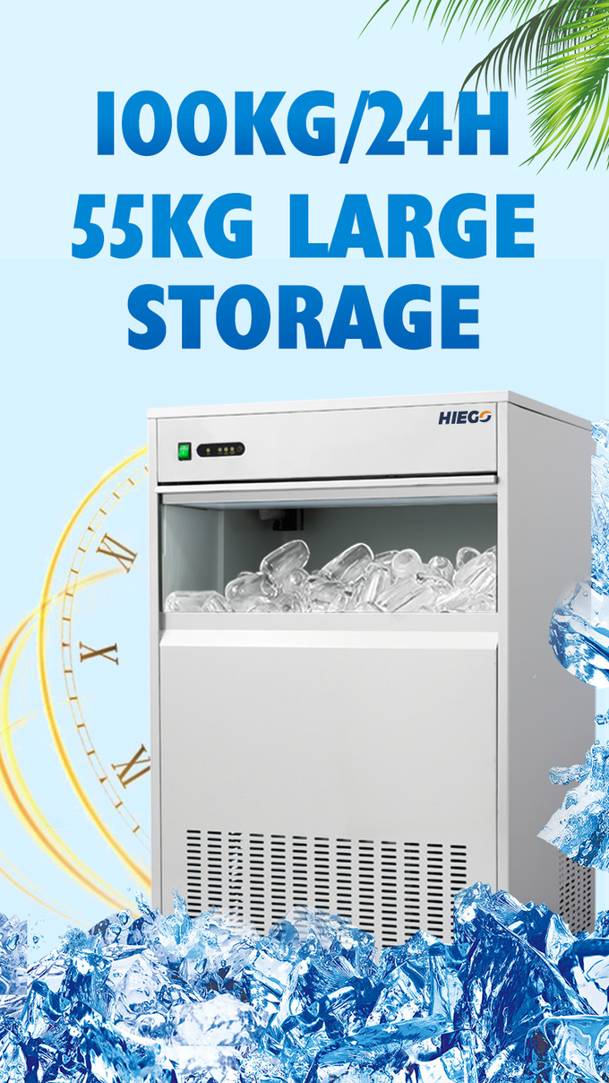 50kgの台所製氷機の商業携帯用餌の製氷機R134a 5