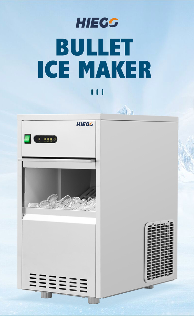 カウンタートップの商業ナゲットの製氷機100Kg/24Hの弾丸のアイス・キューブ機械 0