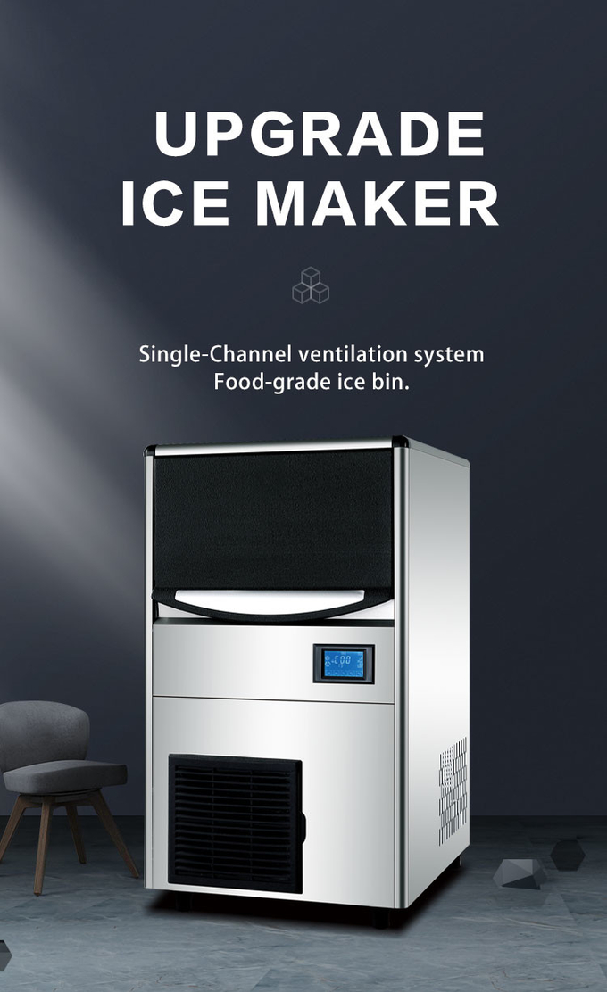棒店60kgの空冷のための商業150Lb自動製氷機 0
