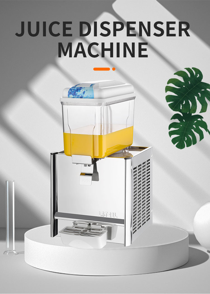 12l オレンジ ジュース ディスペンサー機械単一タンクの冷たい飲料の電気小型ジュースの混合された飲み物機械 0