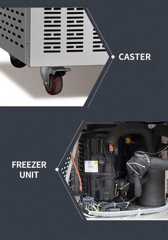 商業用食品送風チラーを急速に凍結するステンレス鋼の送風冷凍庫のスリラー 10
