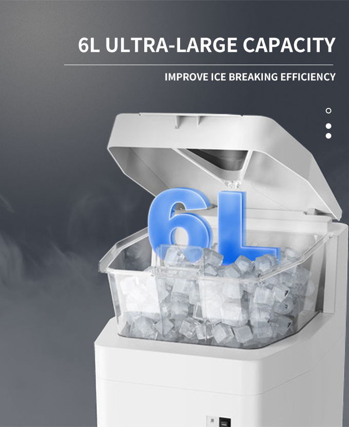 6L アイスシェーバーマシン スノーコーンメーカー ホワイト 320rpm 電動かき氷メーカー 8