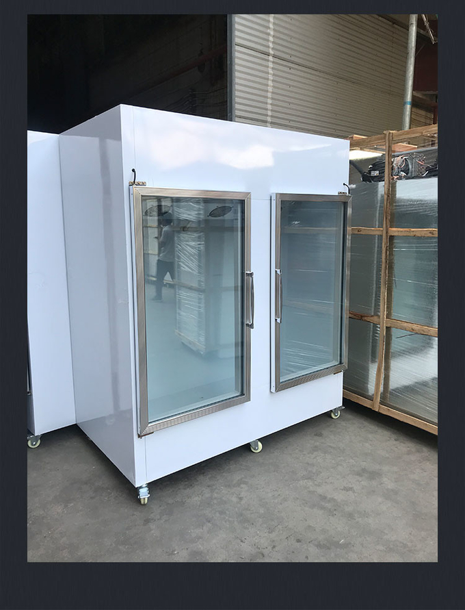 冷たい壁システム屋外の氷のマーチャンダイザーの氷の収納用の箱R404a 7