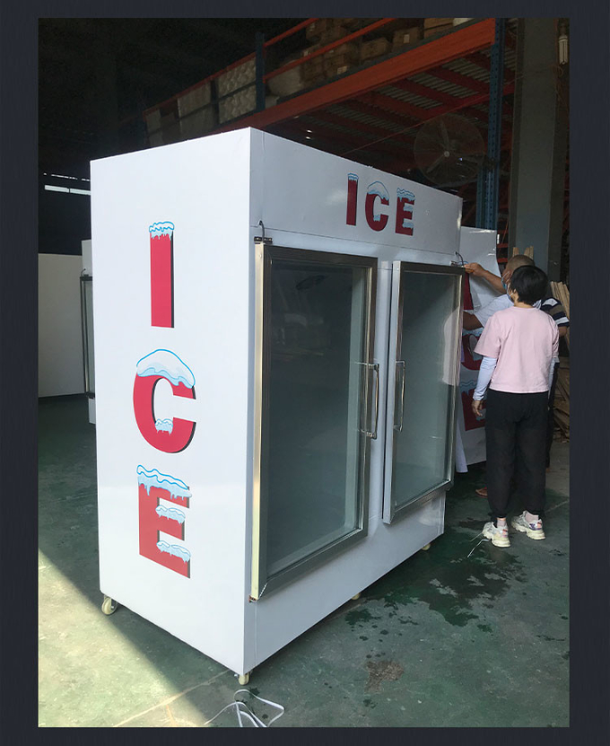 冷たい壁システム屋外の氷のマーチャンダイザーの氷の収納用の箱R404a 1