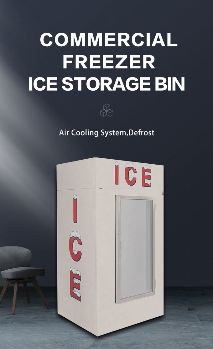 冷たい壁システム屋外の氷のマーチャンダイザーの氷の収納用の箱R404a 5