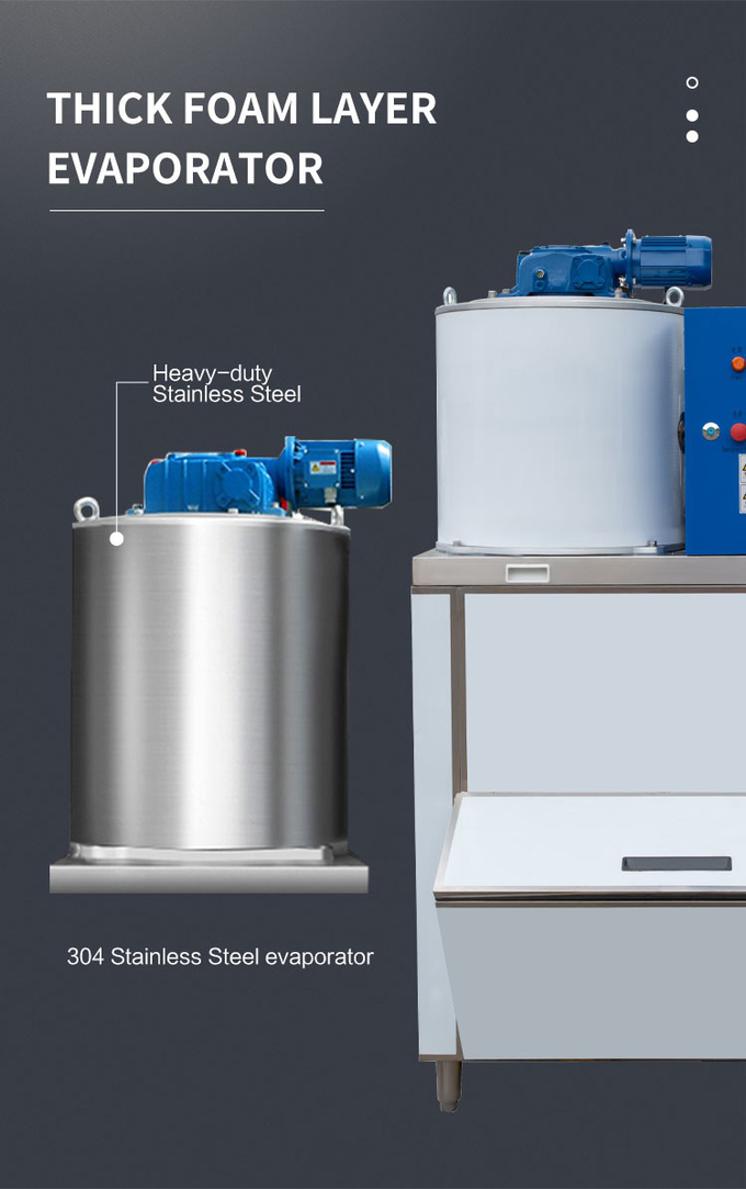 商業R404aの発電機のための空冷500kg薄片の製氷機のカウンタートップ 3